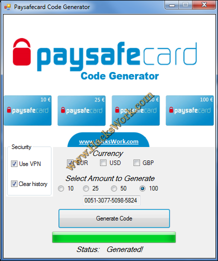 paysafecard generator